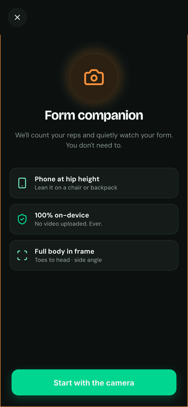 Form companion intro screen