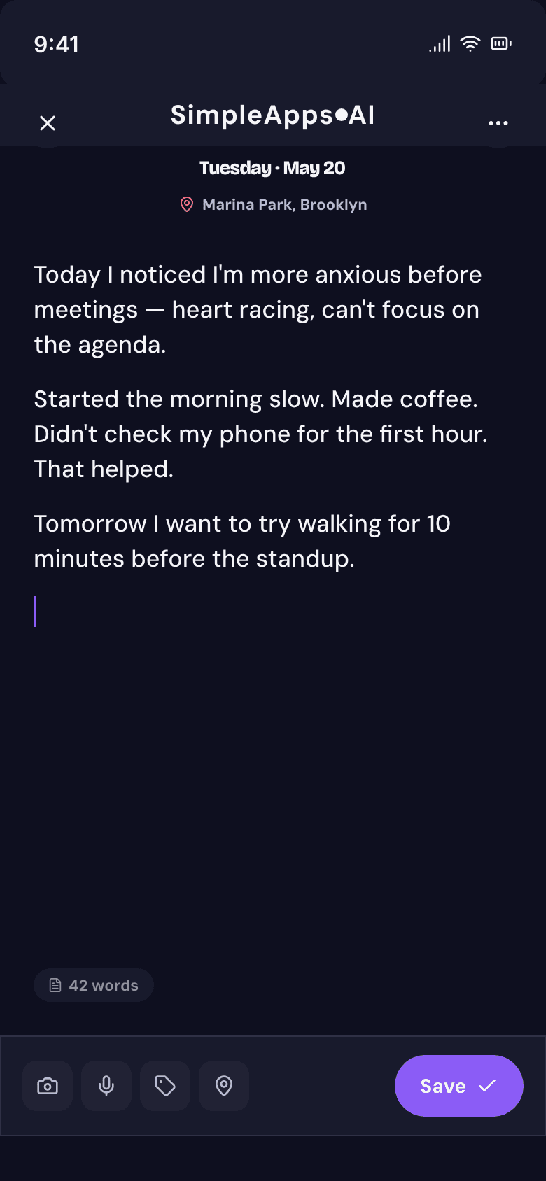 Free-form compose screen